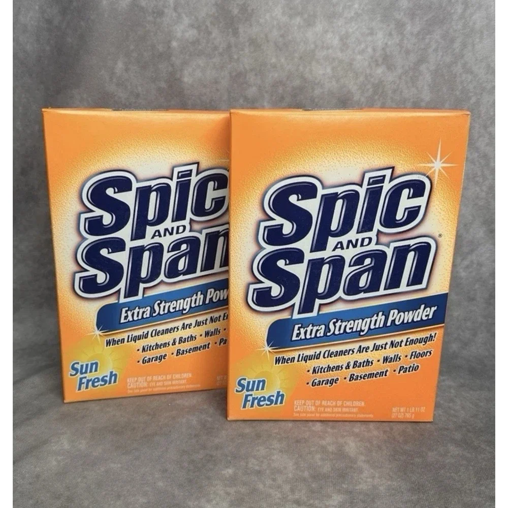 2 Spic and Span Extra Strength Powder Sun Fresh 27 oz Each